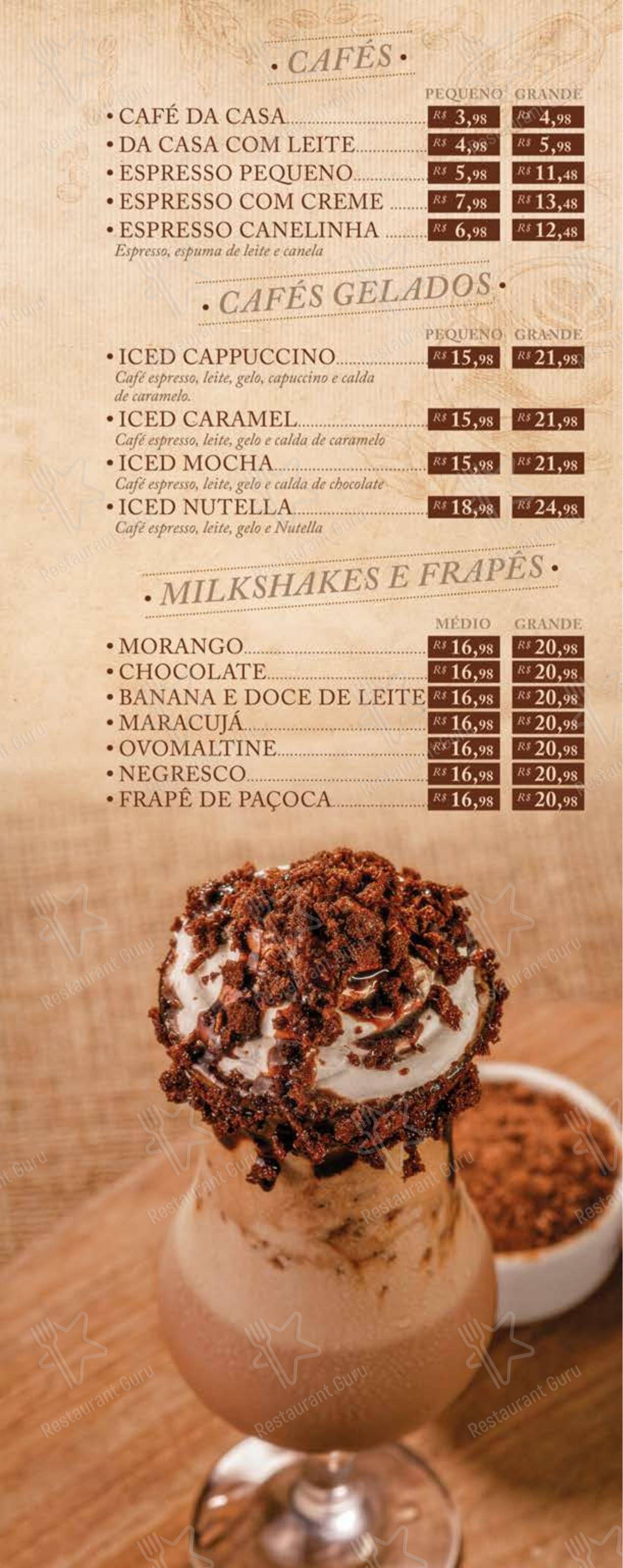 Centro Gastronômico Recanto em Teresópolis - Menu bar