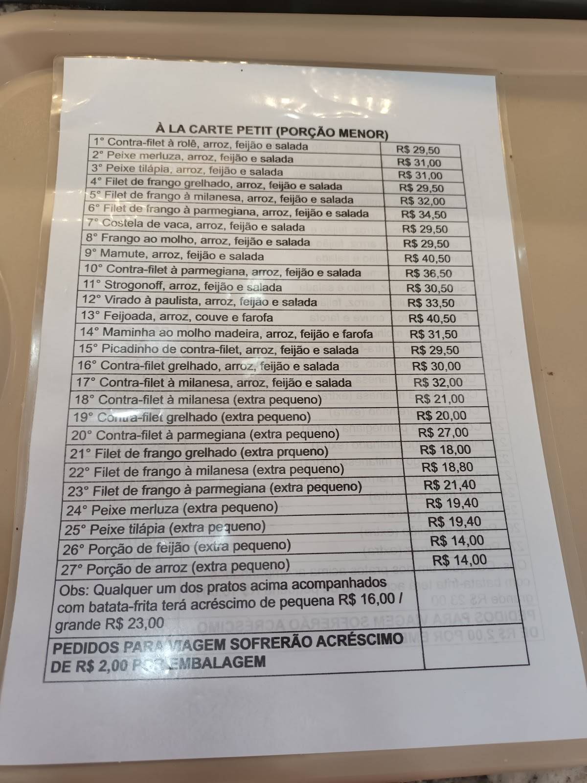 Ceret Padaria cardápio
