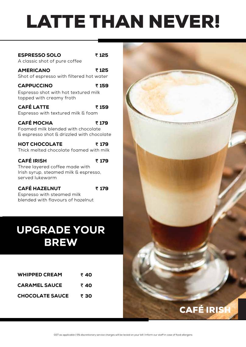 Chai Break Cafe & Bar - Jamshedpur menu