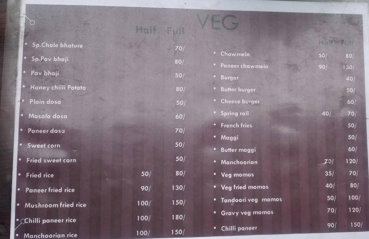 Chaudhary momos and fastfood menu