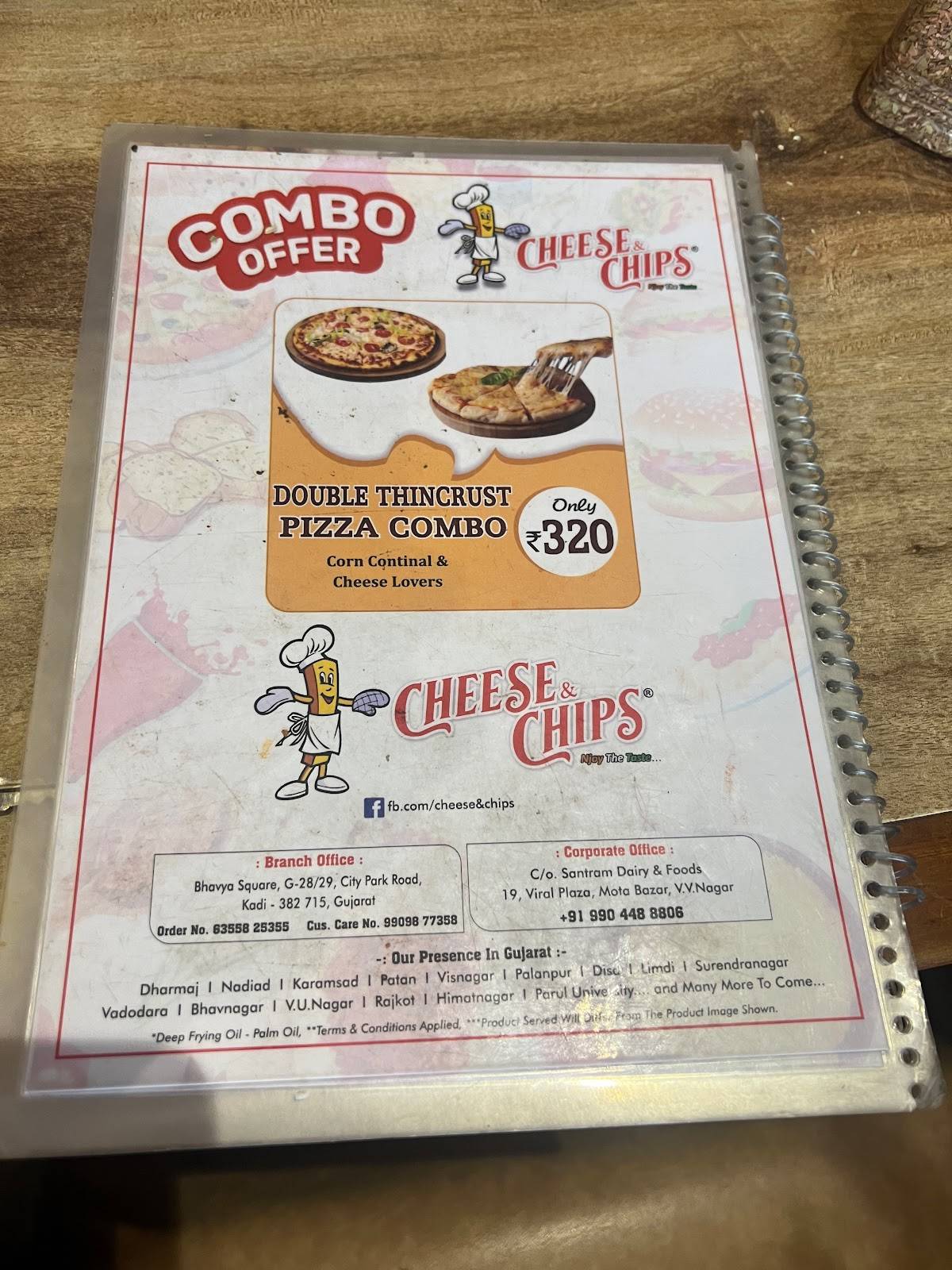 Cheese & Chips Kadi menu