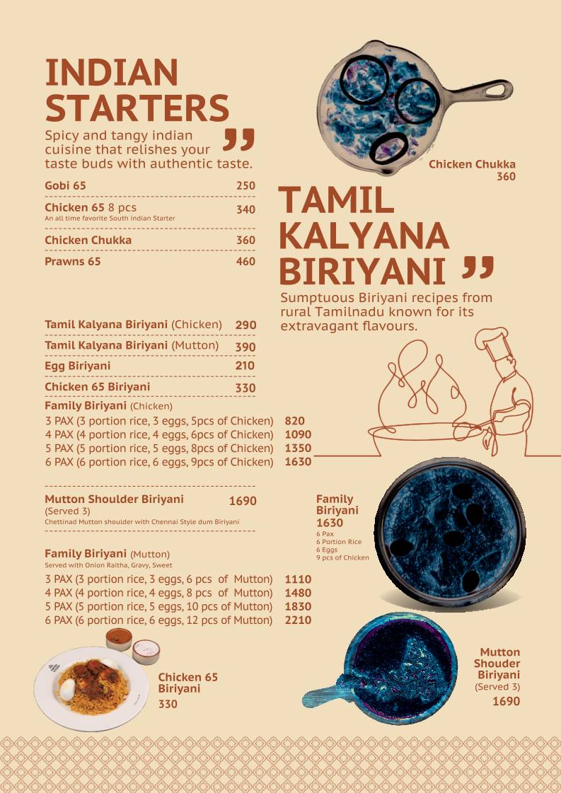 Copper Kitchen Vadapalani menu