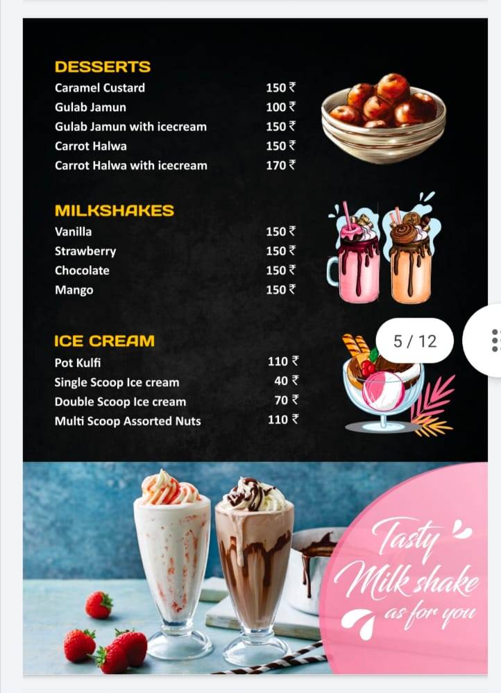 Night Out Zaru's menu