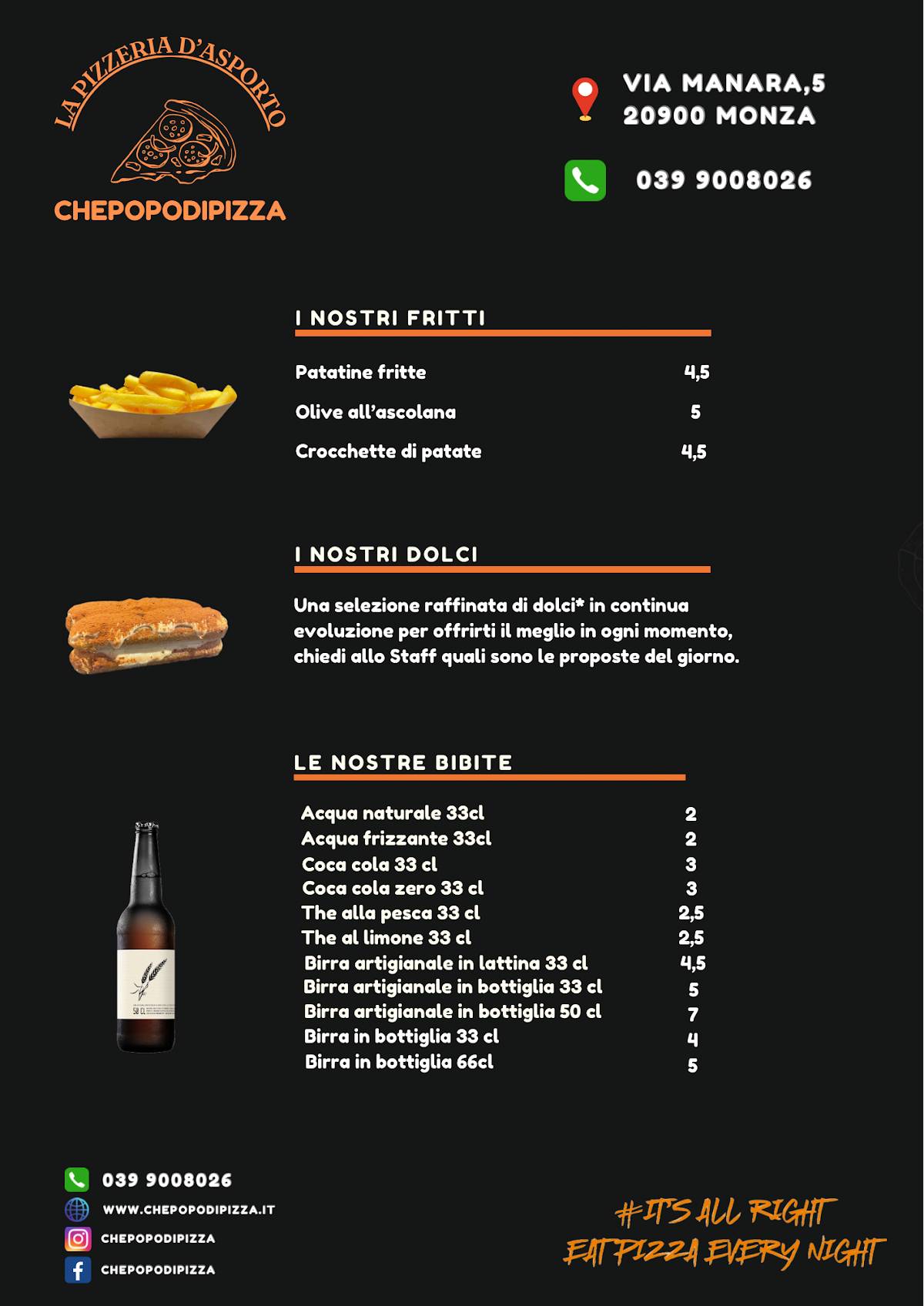 Menu di Chepopodipizza 