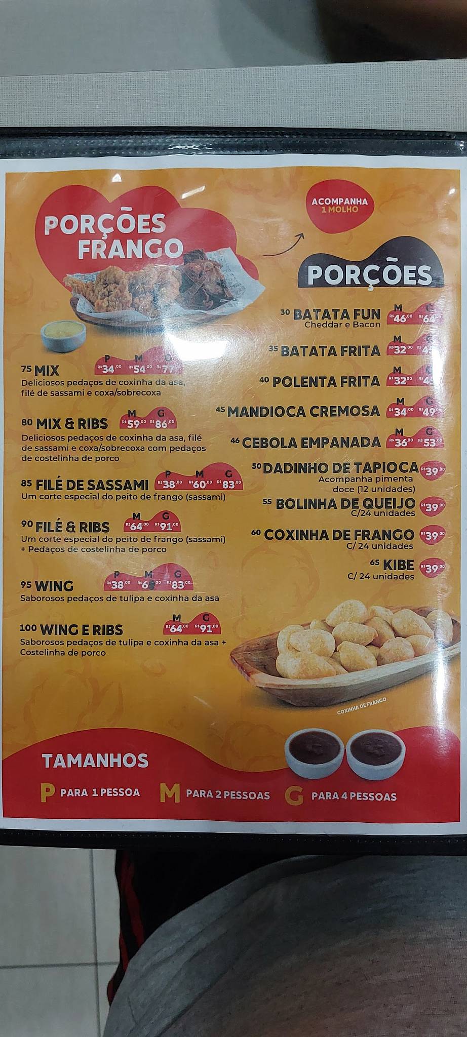Chicken & Fun cardápio