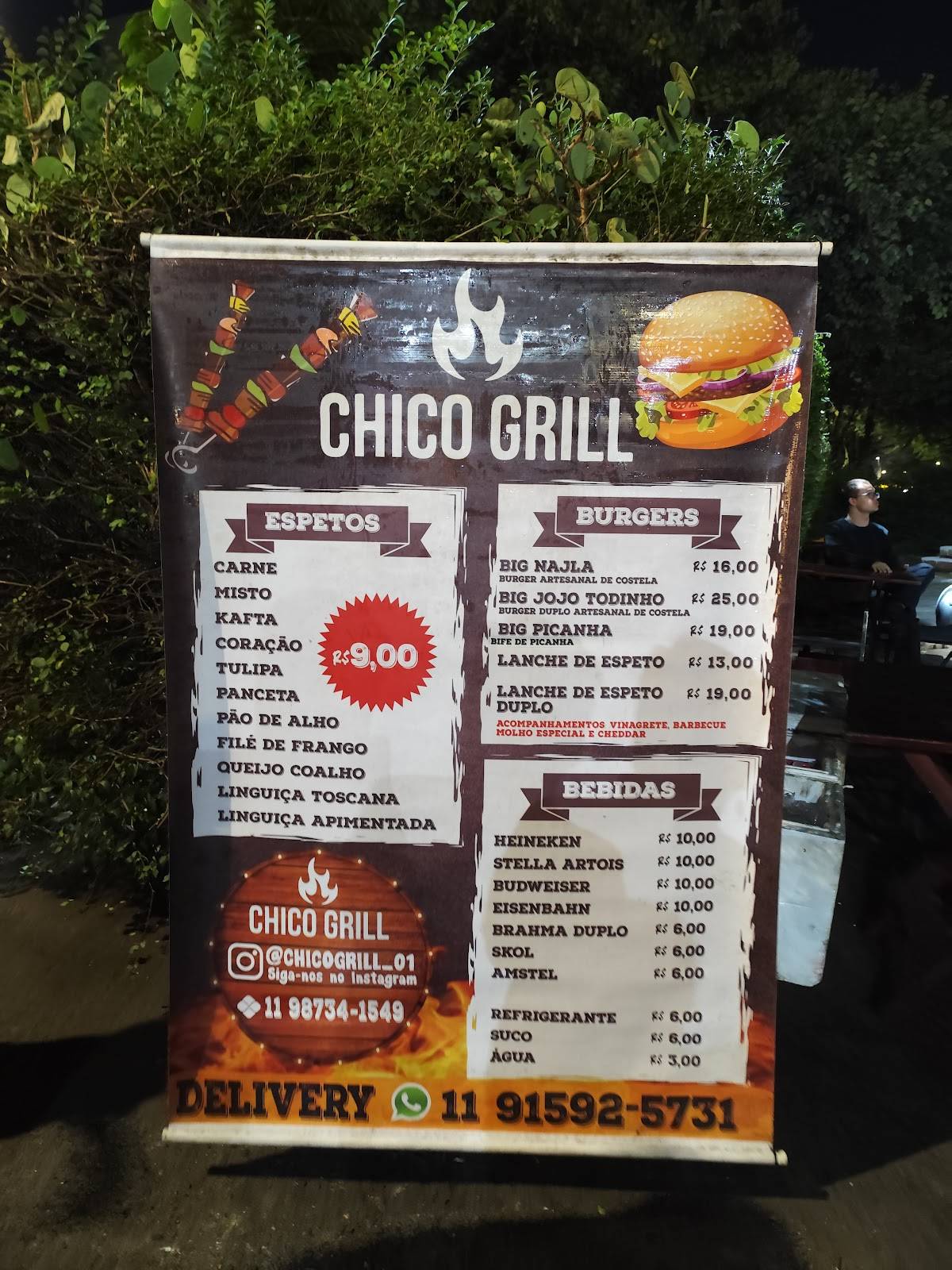 Chico Grill Moema cardápio