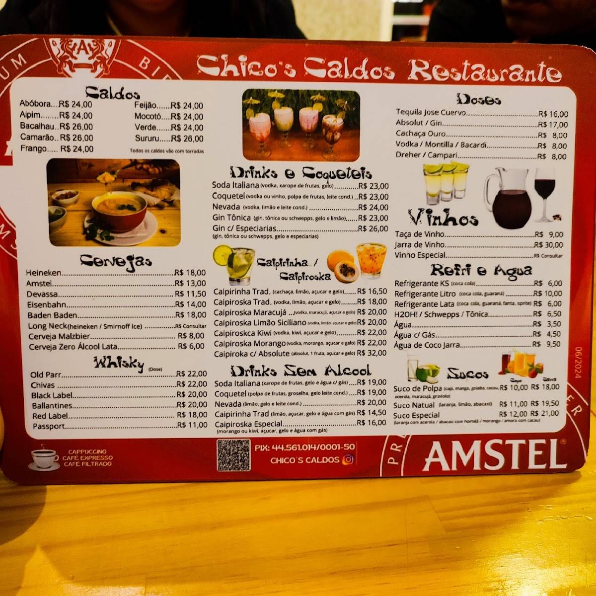 Chico's Caldos cardápio