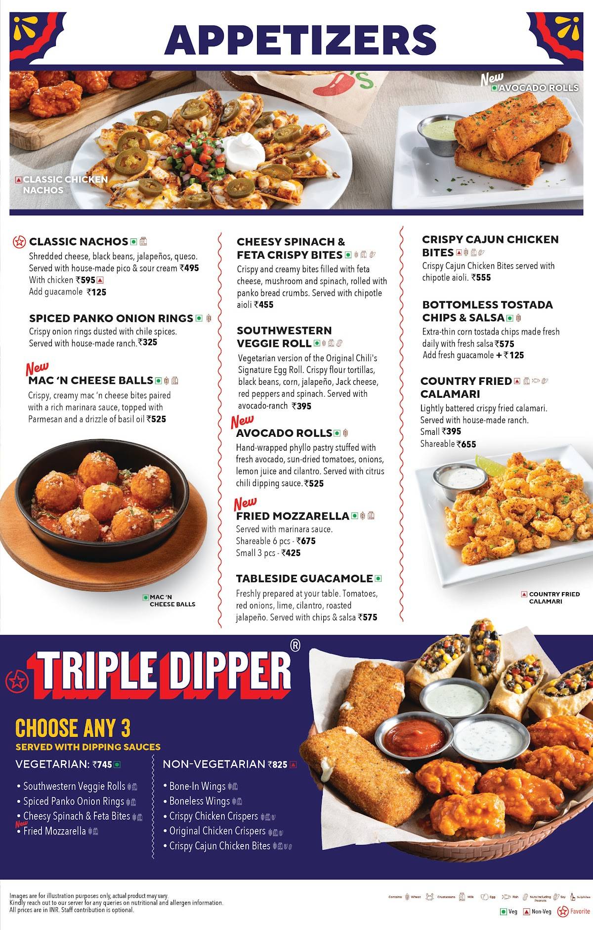 Chili's Grill & Bar menu