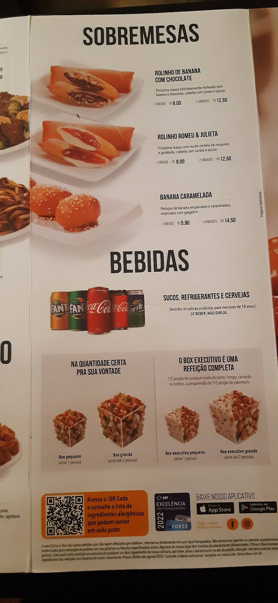 China In Box - Restaurante de Comida Chinesa cardápio
