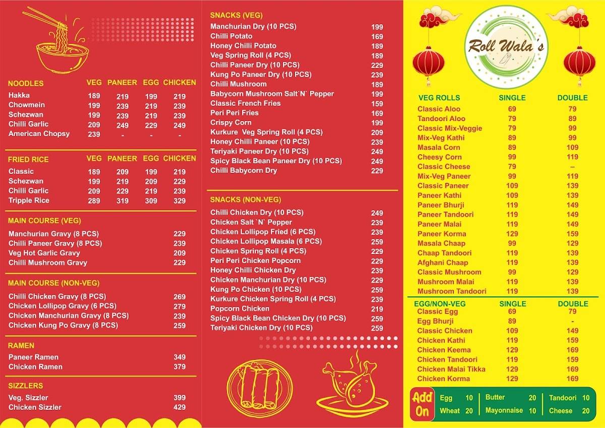 Chops ‘N’ Woks - Raja Park menu
