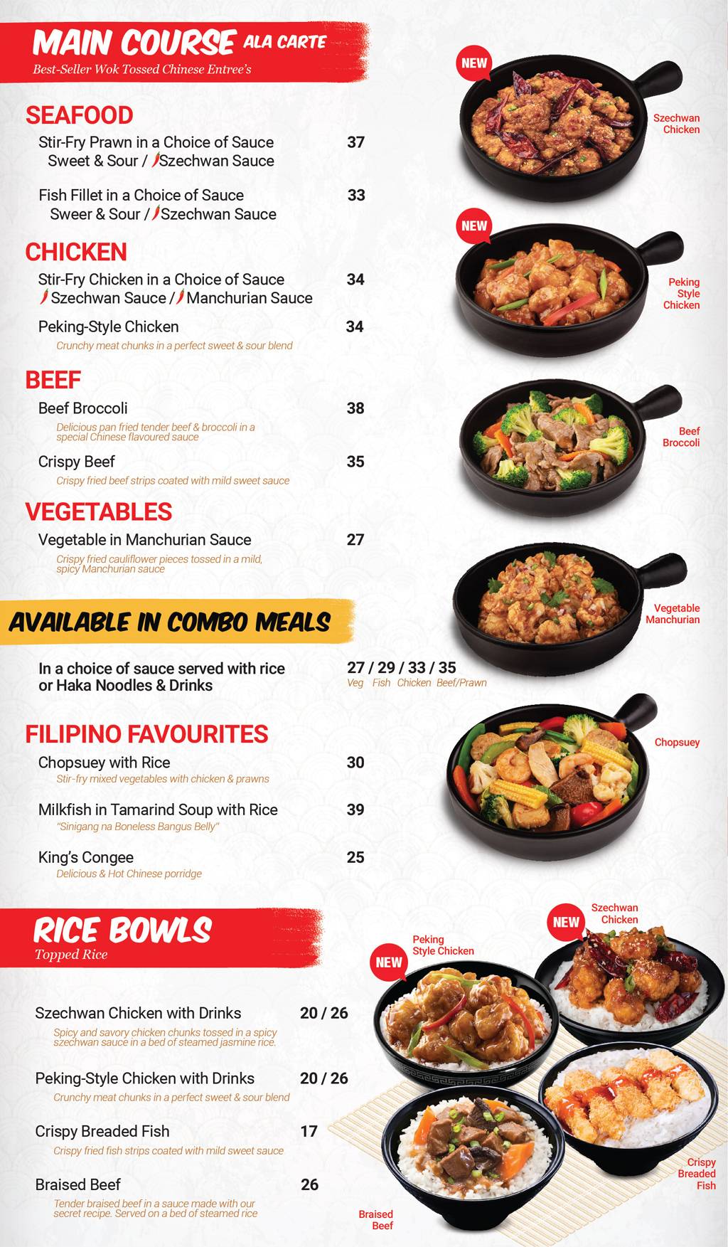 Menu at Chowking Restaurant Hamdan, Abu Dhabi, Behind Crown Plaza ...