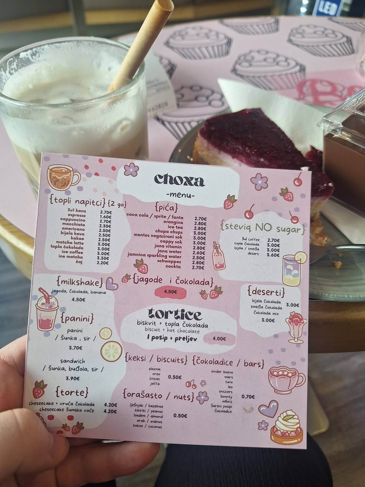 Menu di Choxa - Coffee and sweets 
