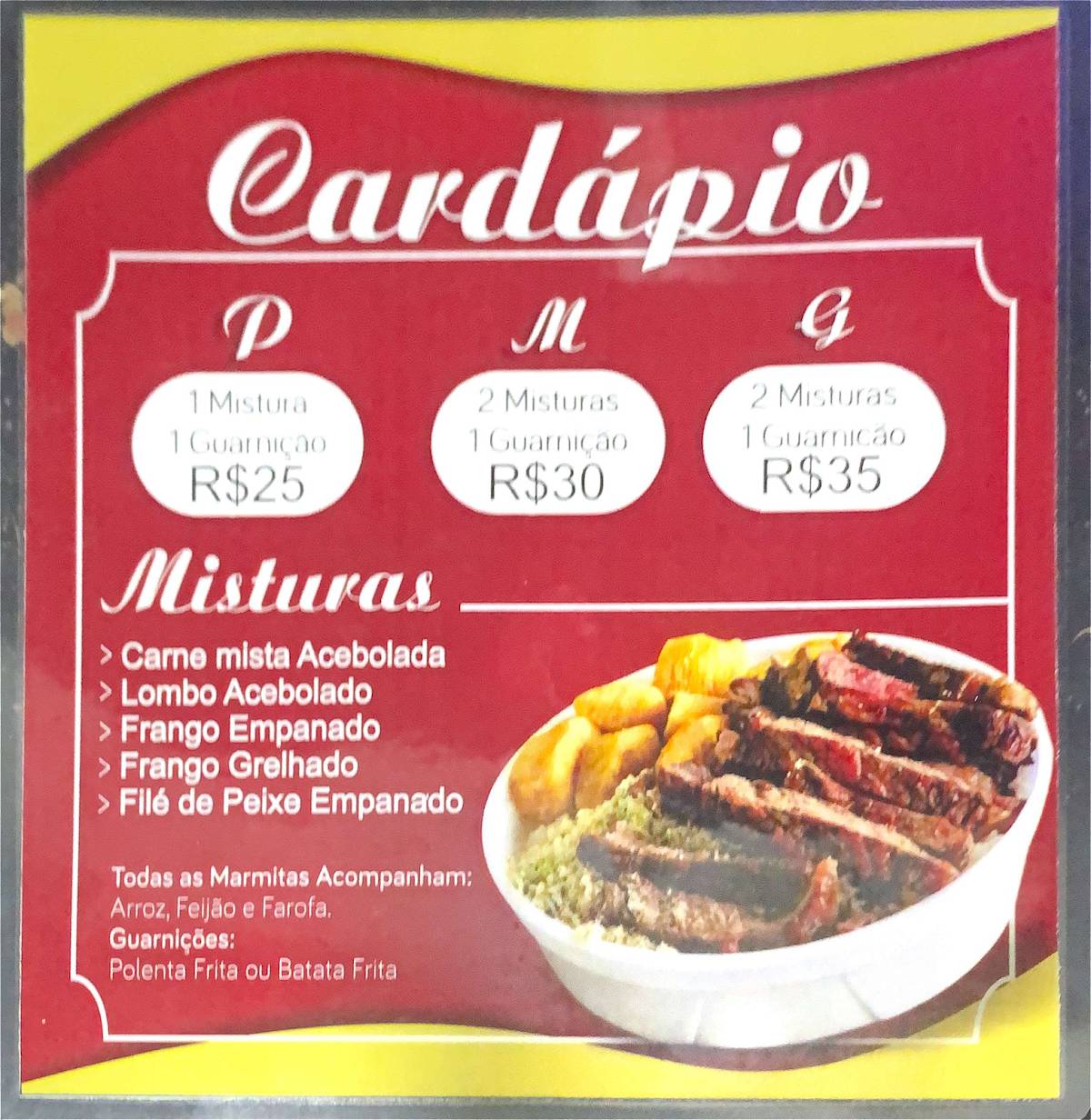 Churrascaria E Choperia 3 Irmãos cardápio