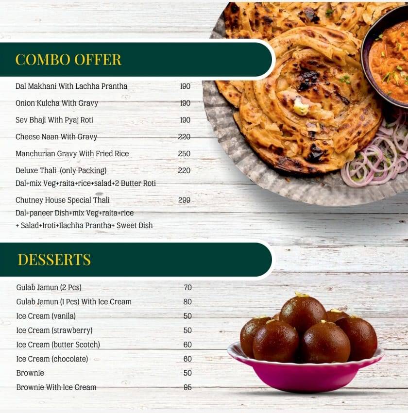 Chutney House menu
