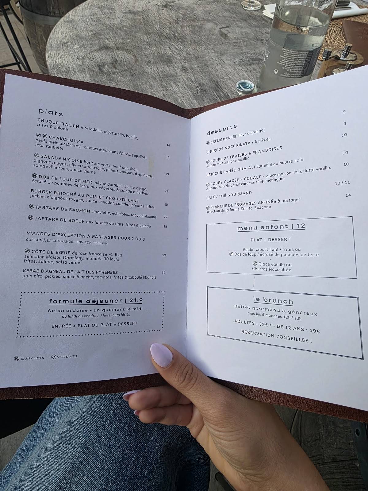 Menu de Cobalt