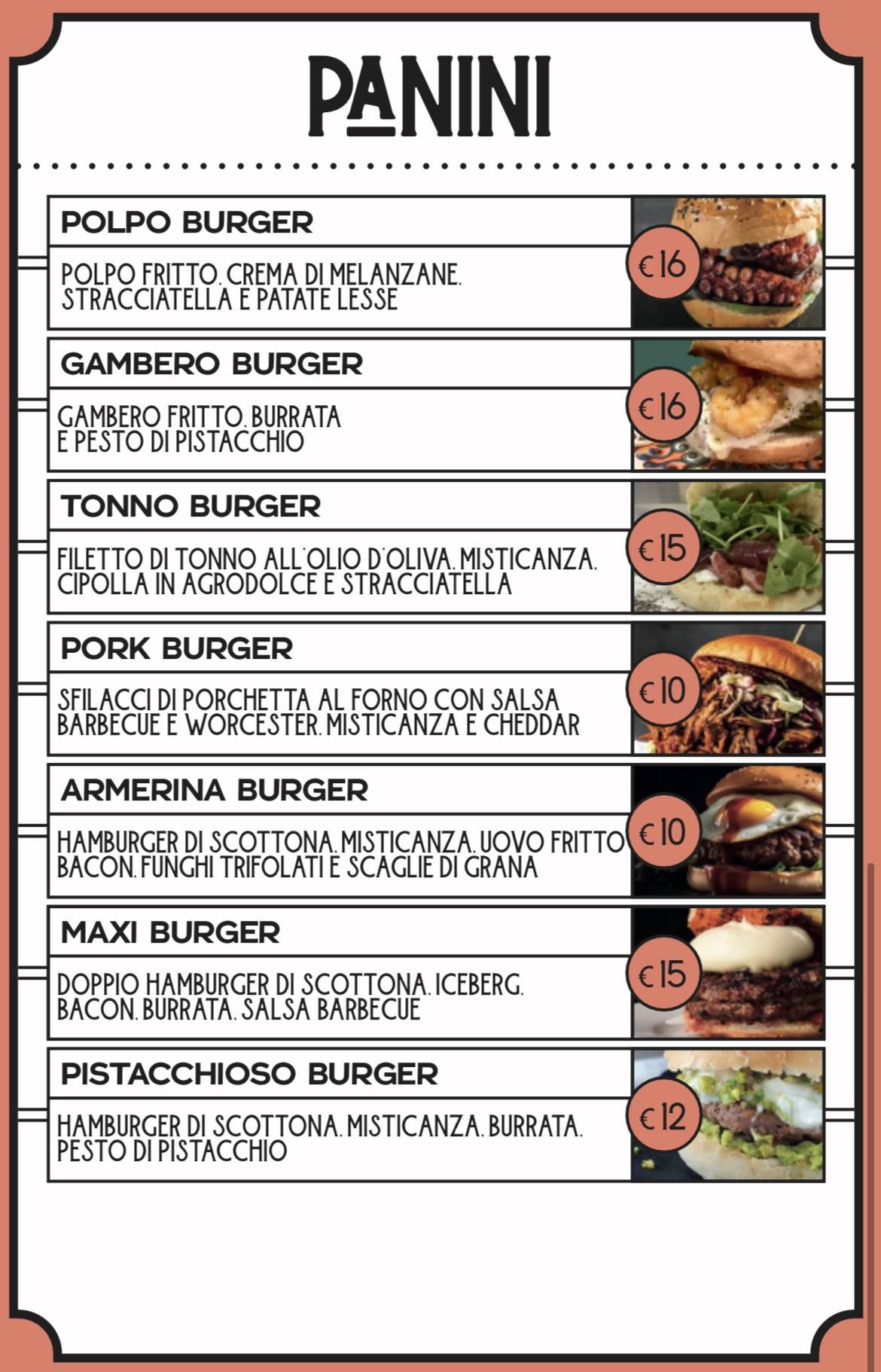 Menu di AMORELLI - Restaurant Cocktail Bar 