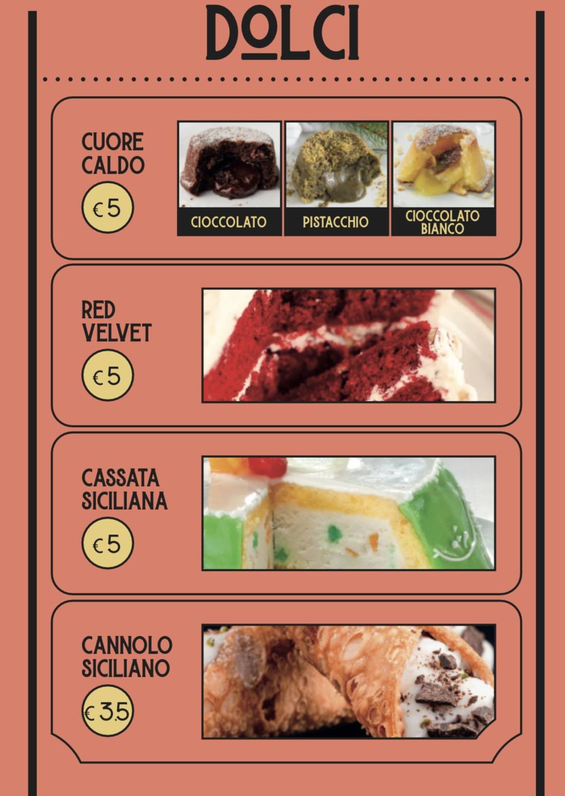 Menu di AMORELLI - Restaurant Cocktail Bar 
