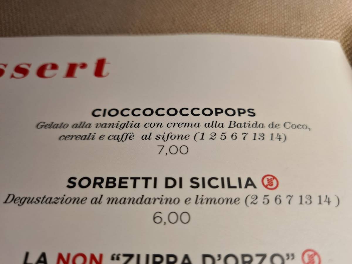 Menu di MOLO12 Ai Gelsi 