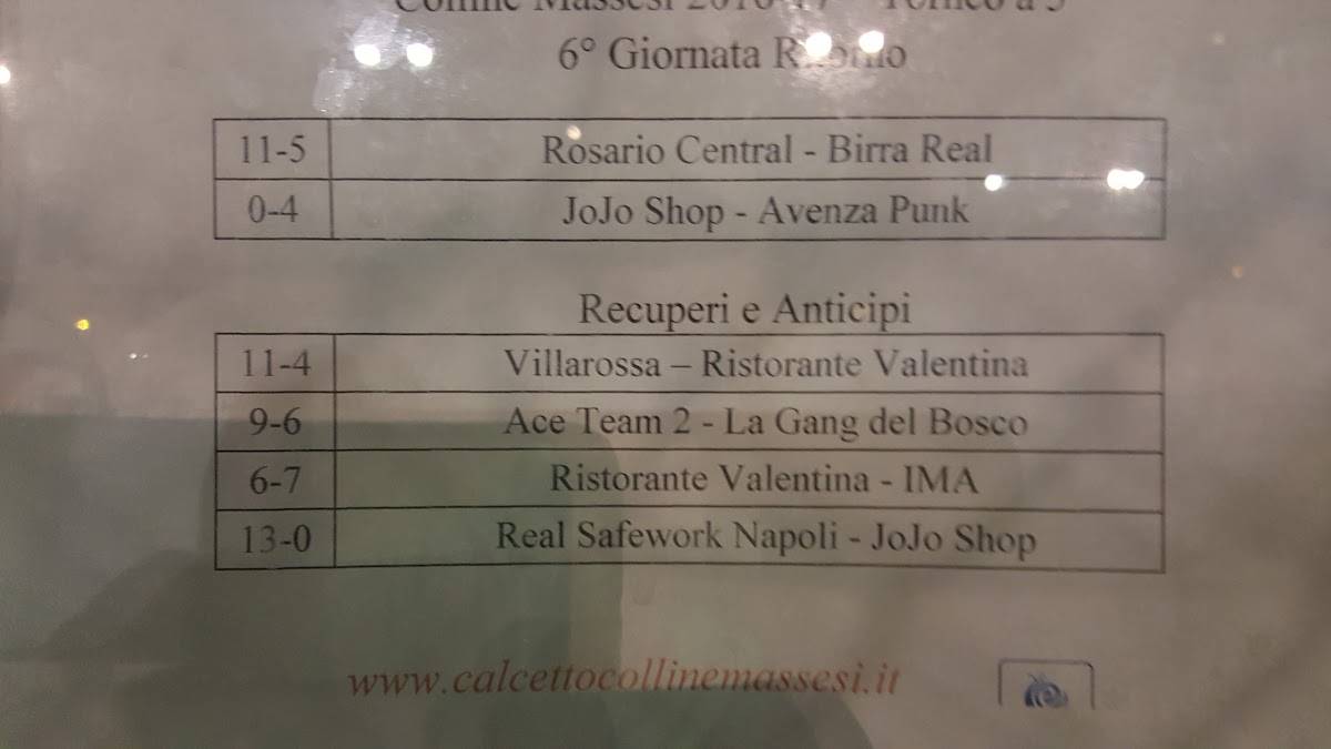 Menu di Colline Massesi Ristorante Pizzeria 