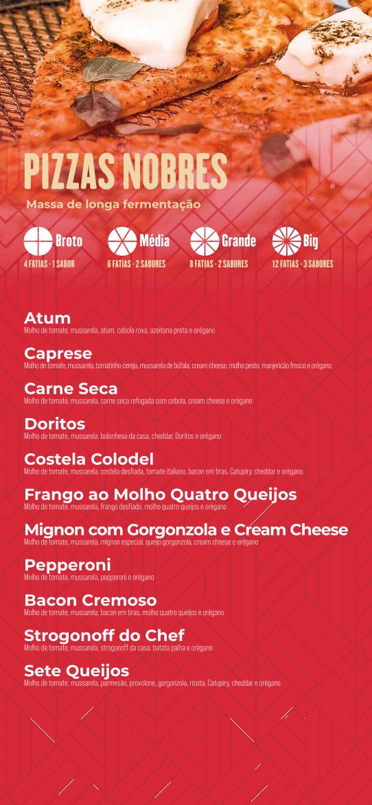 Colodel Pizzaria Santa Felicidade cardápio