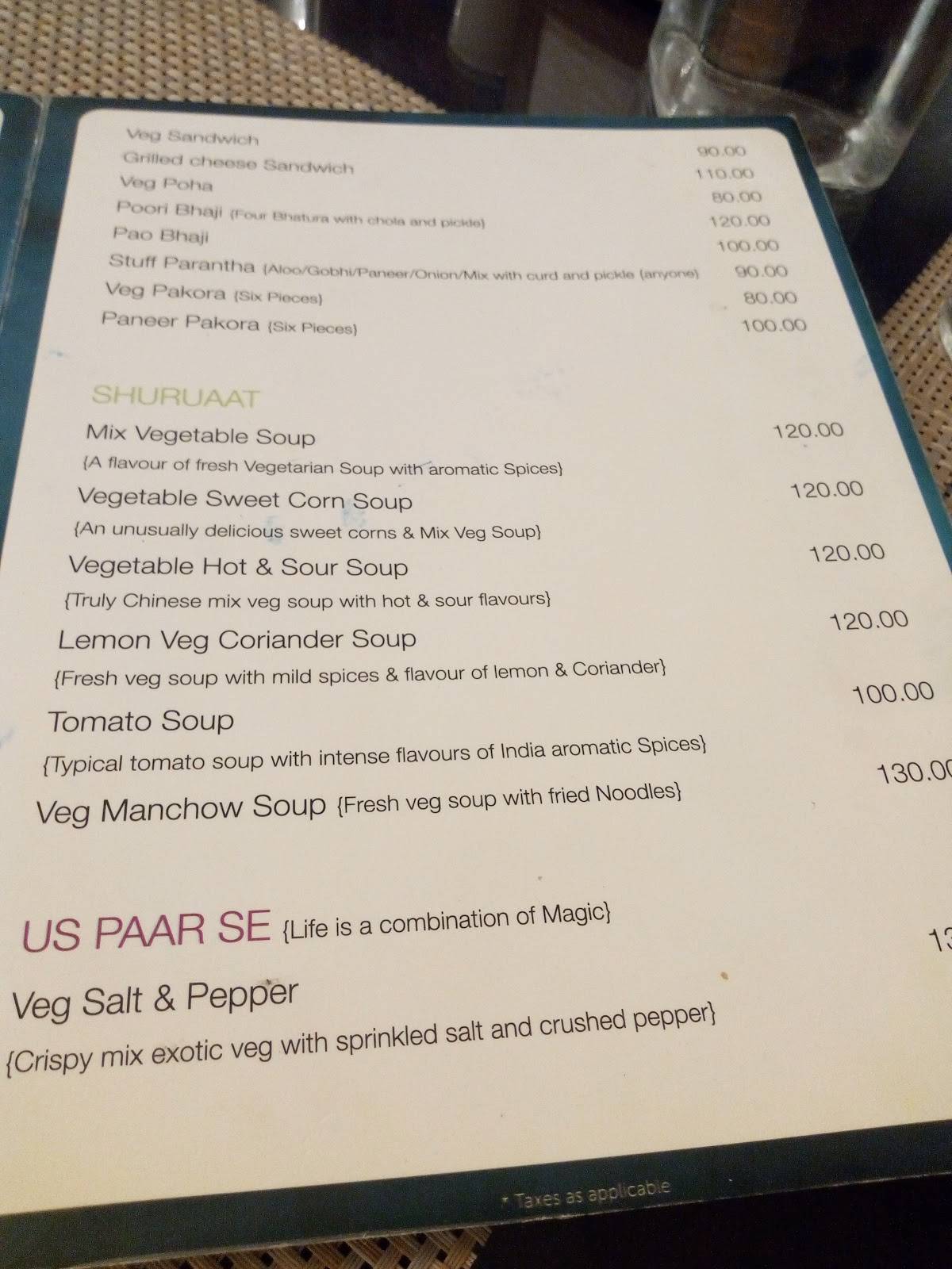 Color Jar - Pure Veg Restaurant menu