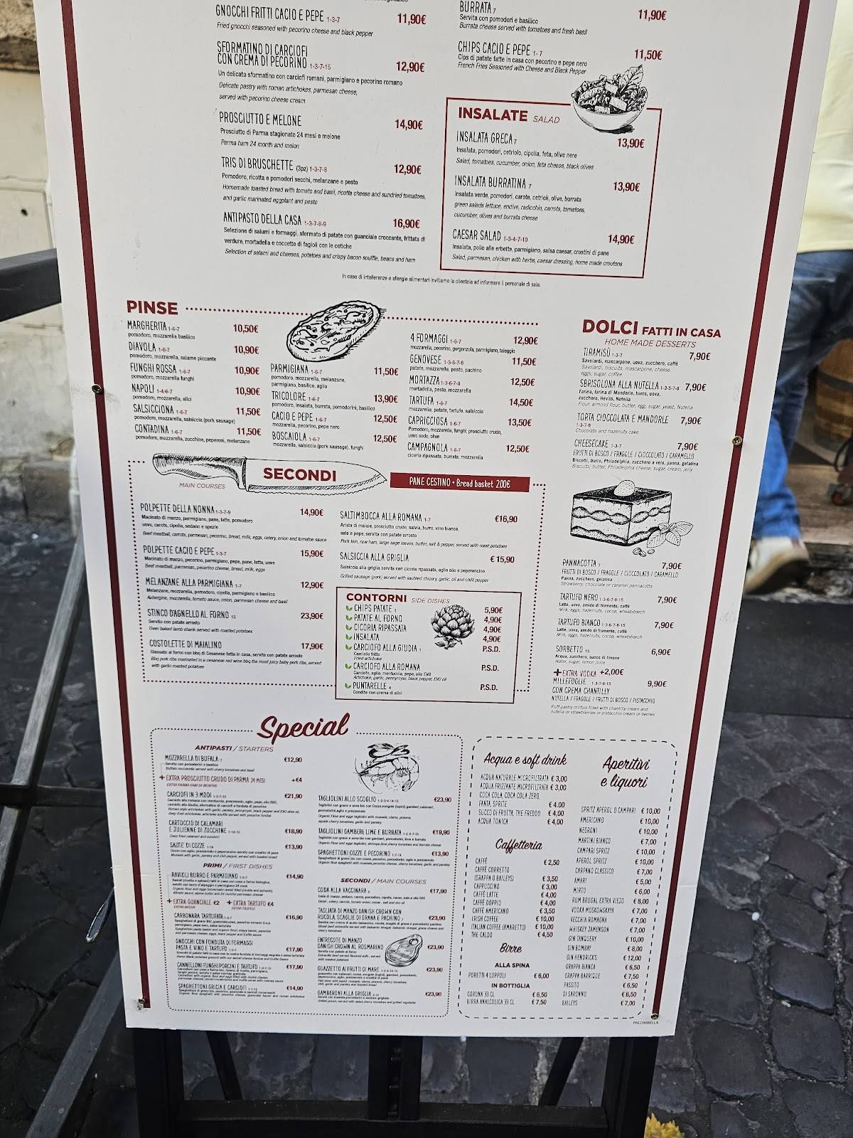 Menu di Come 'na Vorta Pasta e Vino - Palombella 