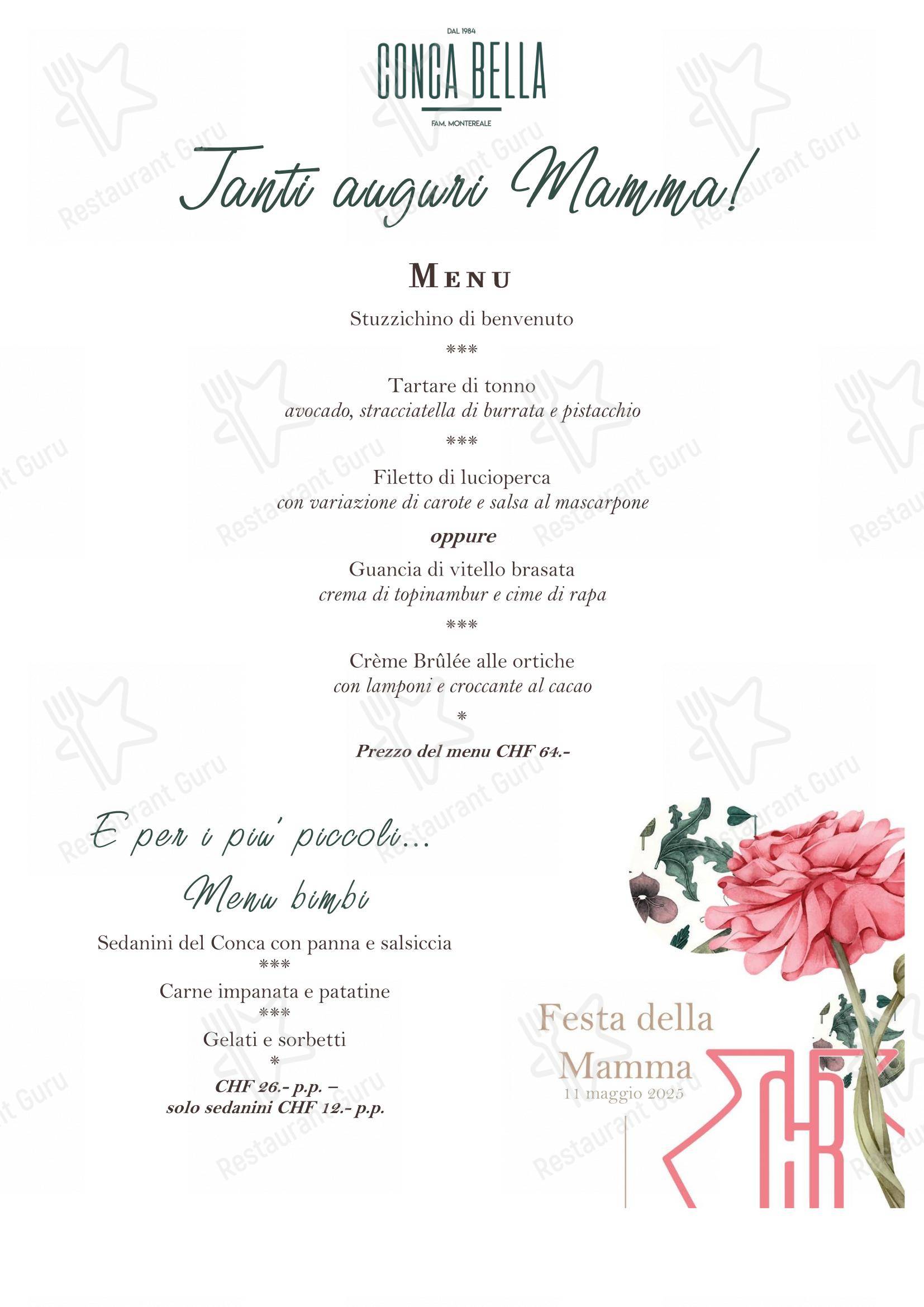 Menu bar per Conca Bella Boutique Hotel & Wine Experience in Vacallo