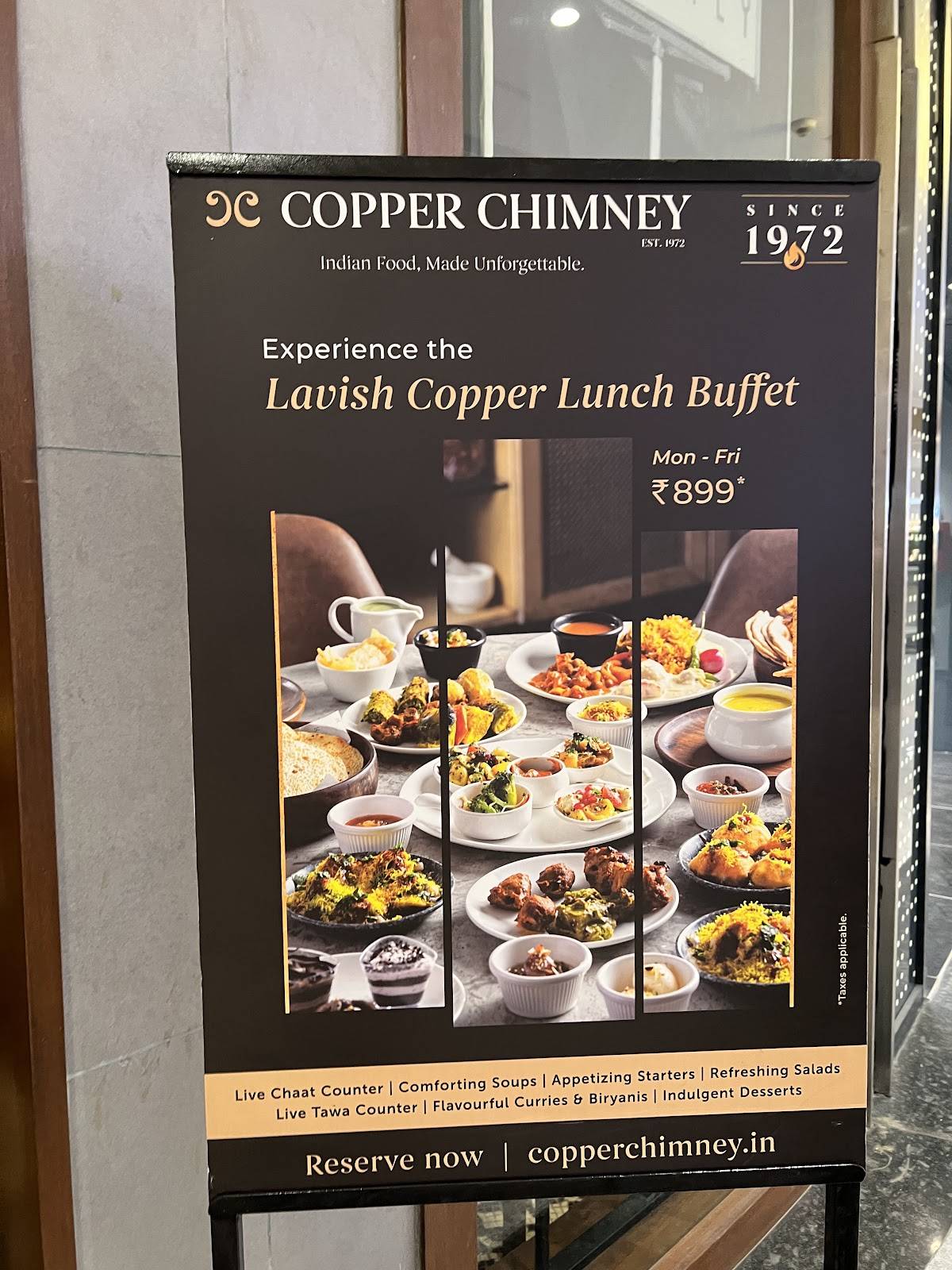 Copper Chimney - North Indian Restaurant in Whitefield, Bangalore menu