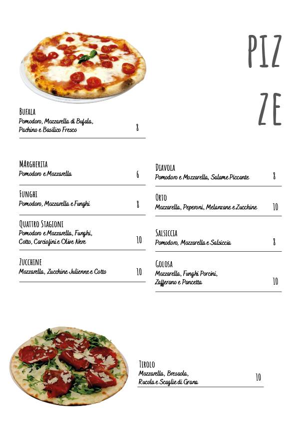 Menu di Ristorante Spapizar 