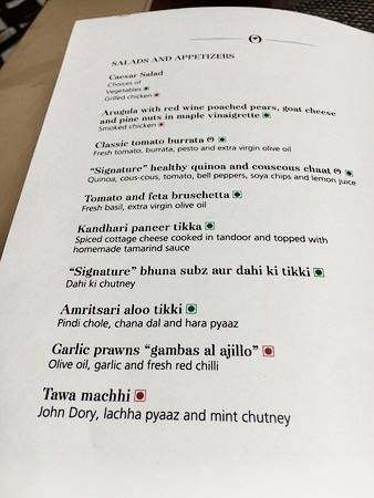 Coriander Kitchen menu