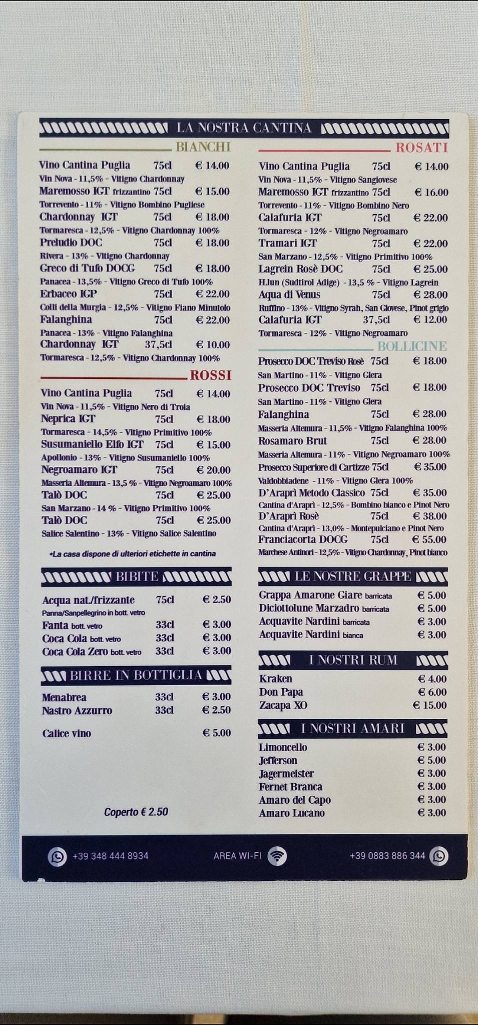 Menu di Cottura Media 