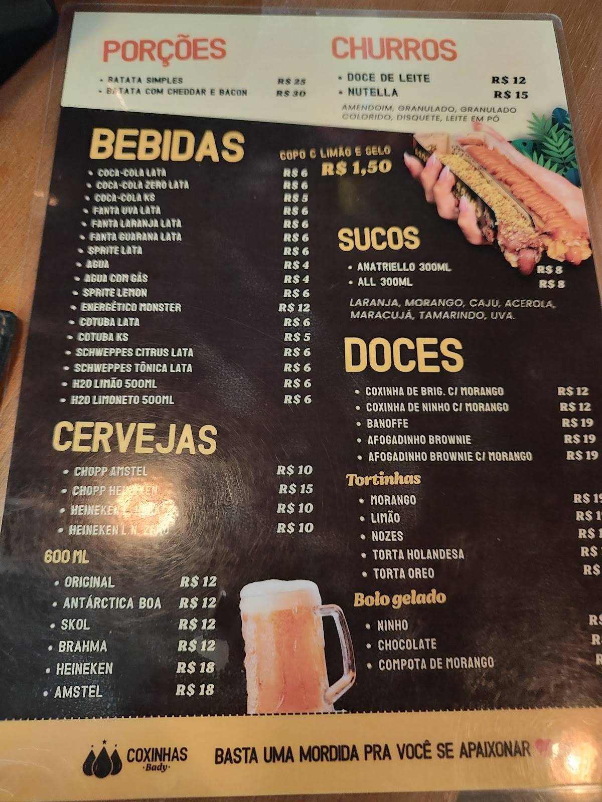 Coxinhas Bady Represa cardápio