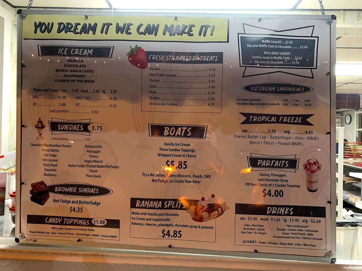 Menu at Crabbs Tropical Treat restaurant, Hanover