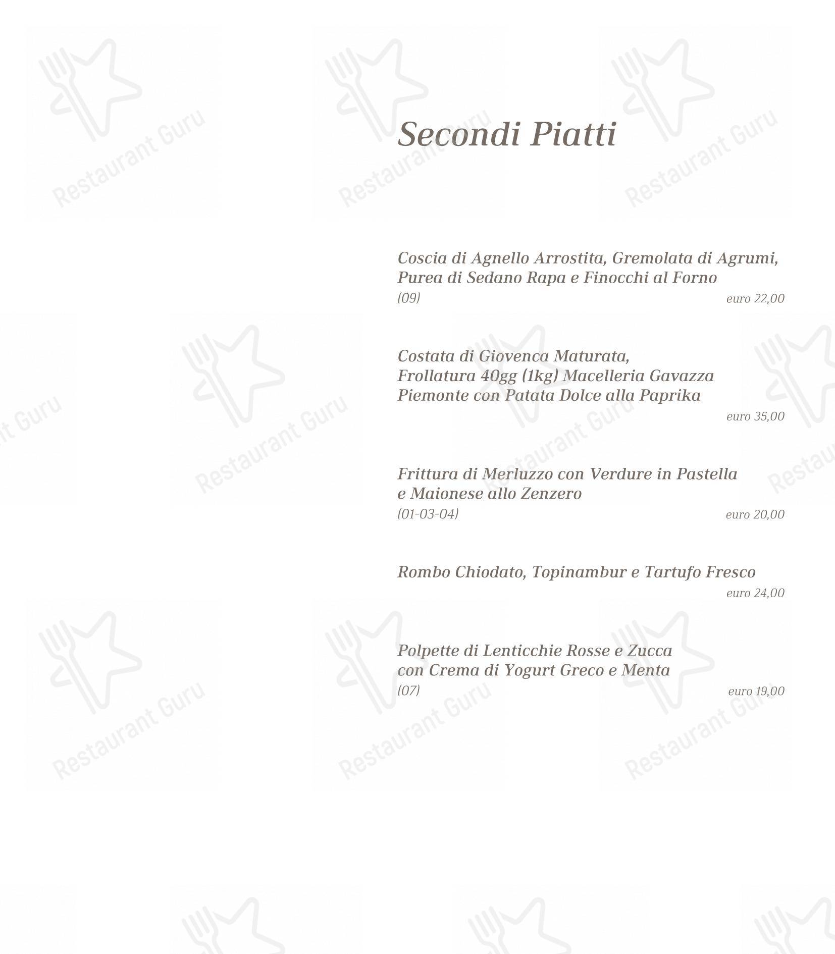 Menu di Da Bacco Osteria Gourmet - Menu bar