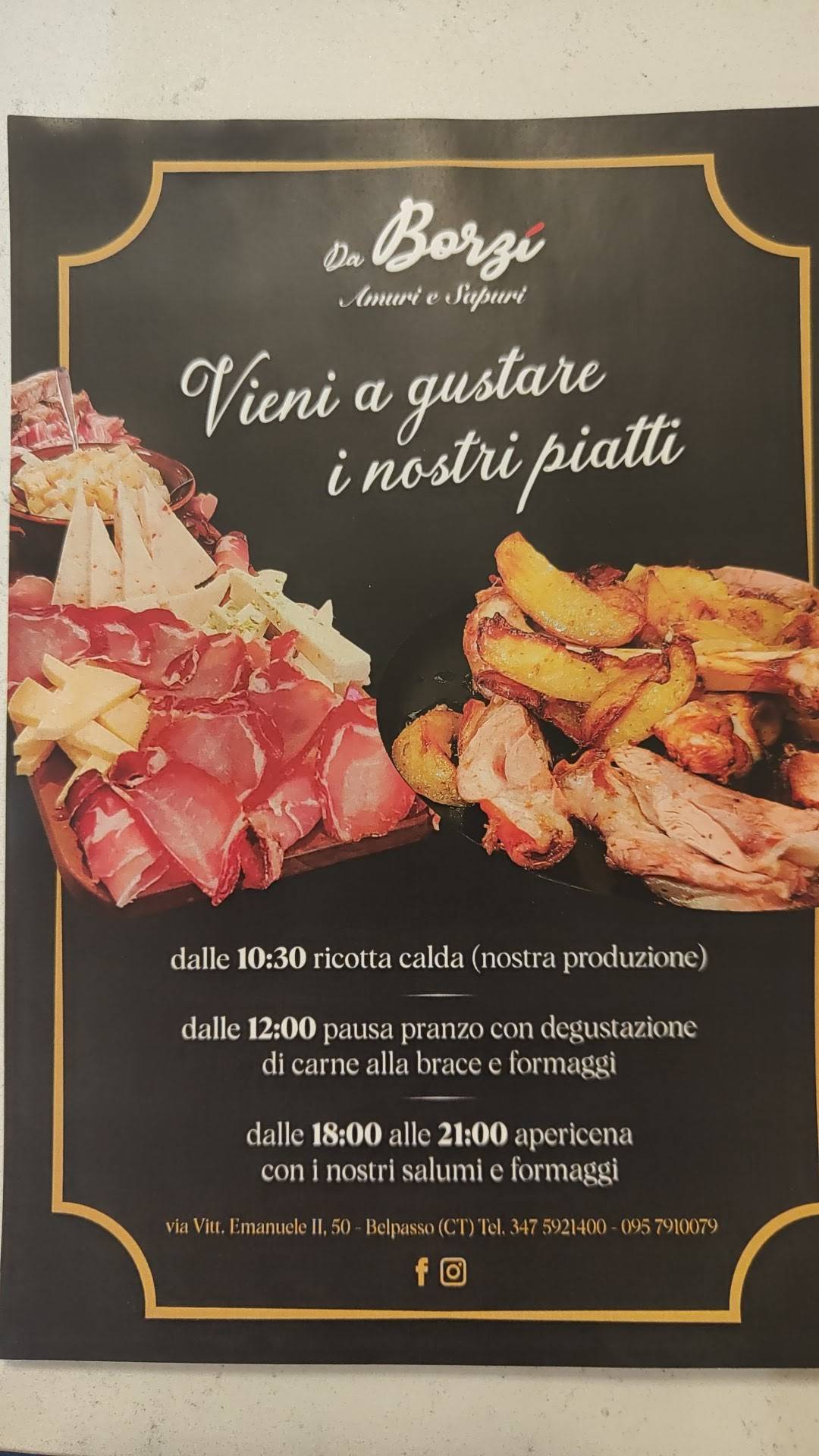 Menu di Da Borzì 