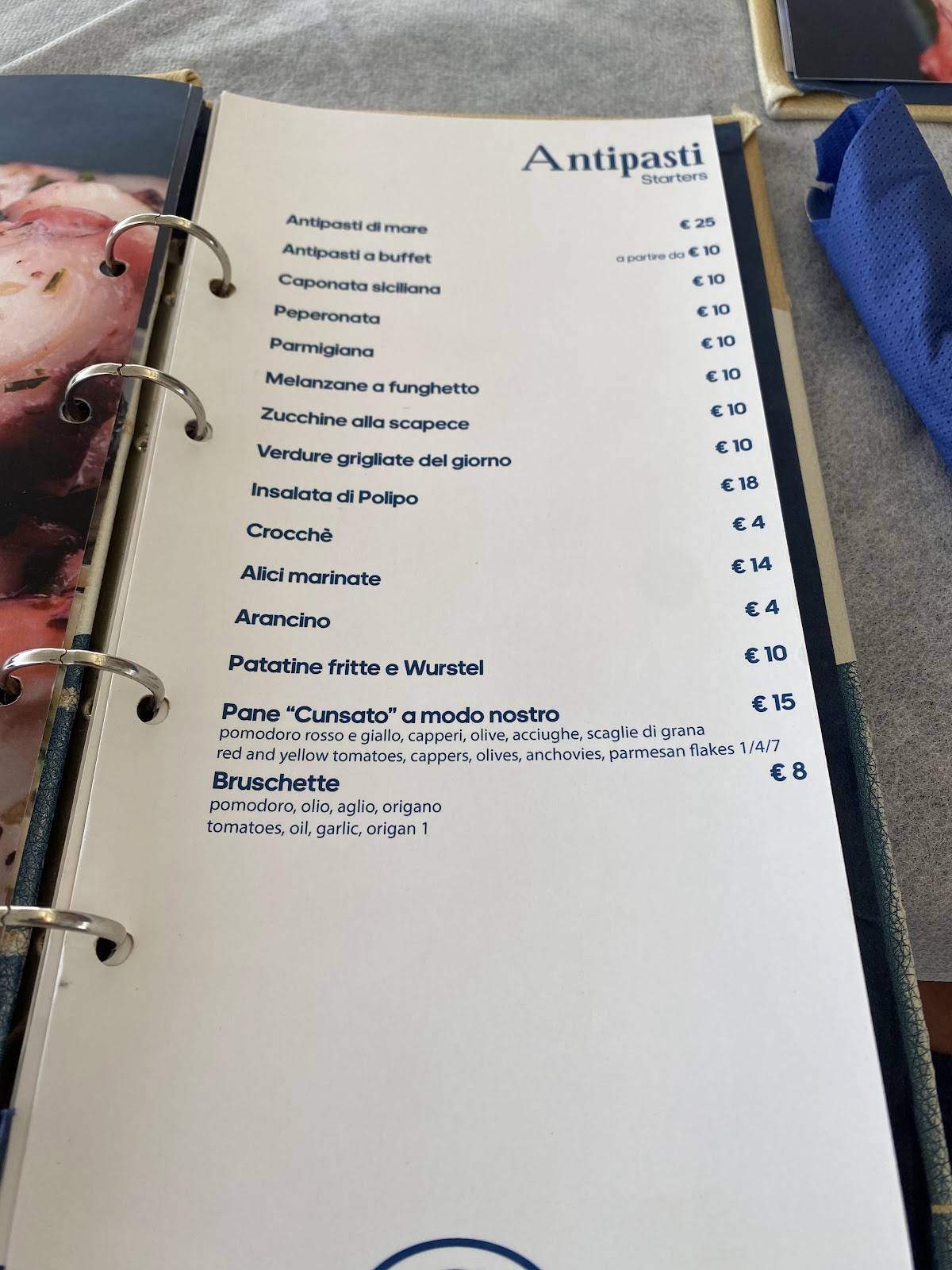 Menu di Da Luciano 