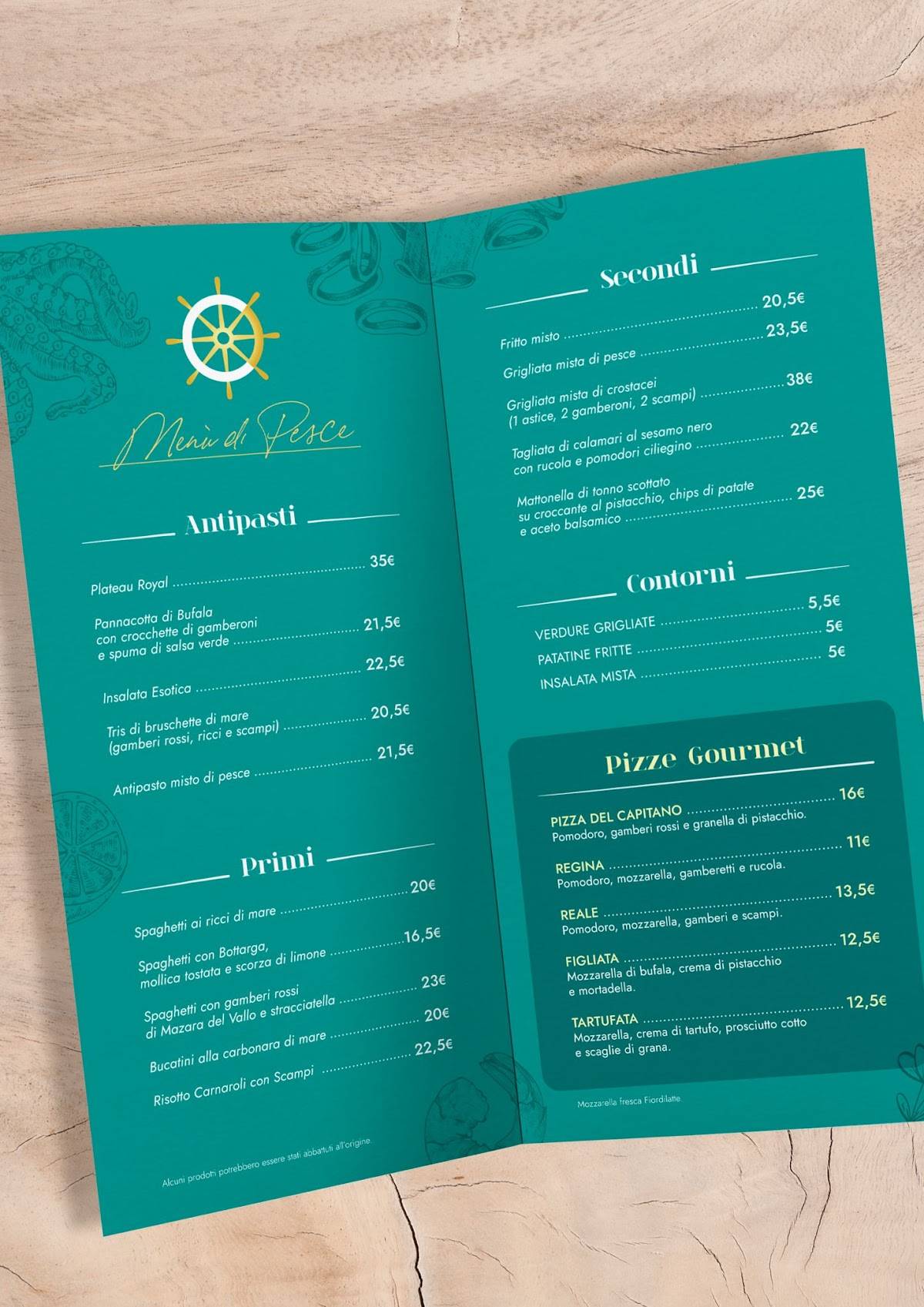 Menu di Dal Capitano 