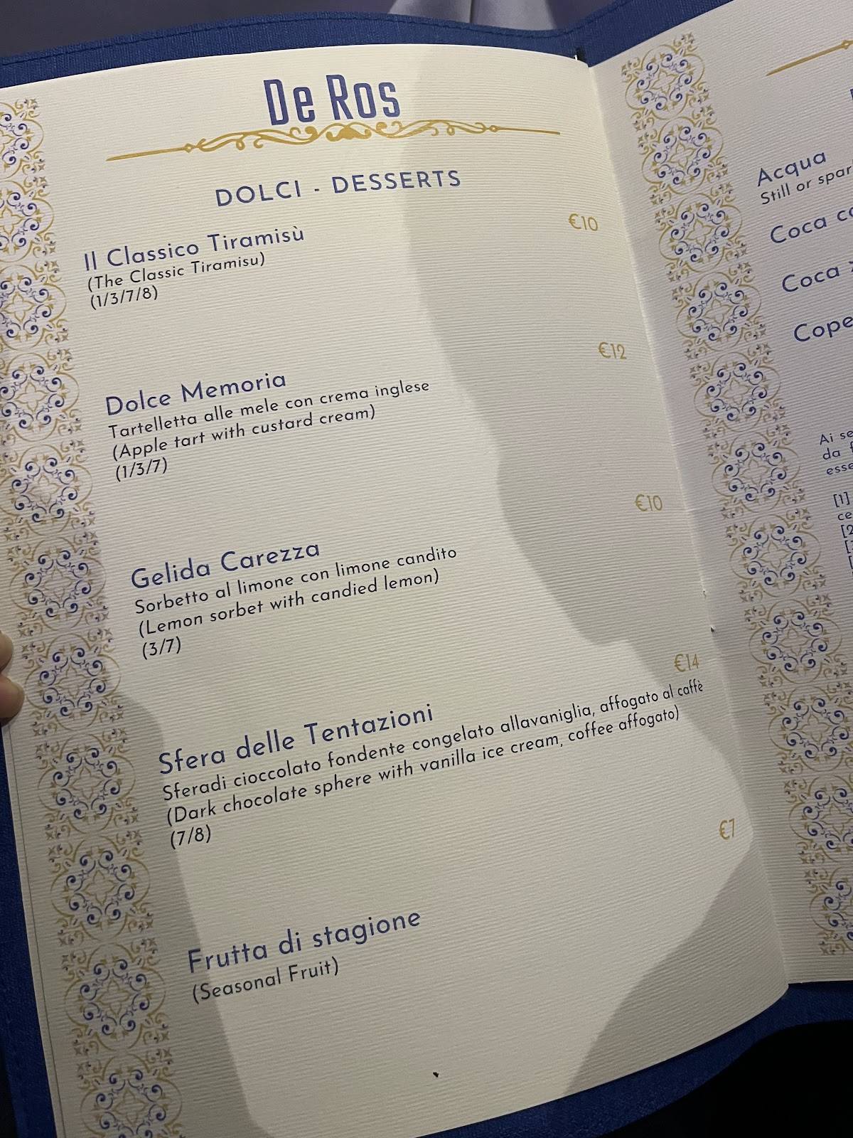 Menu di Deros Ristorante 
