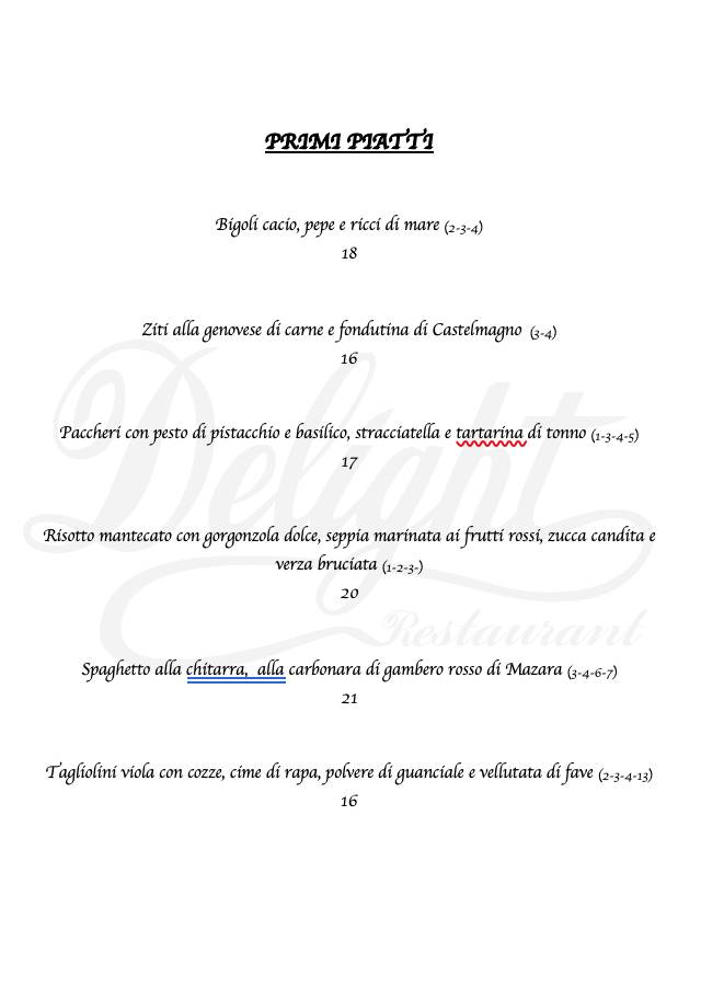 Menu di Delight Restaurant 