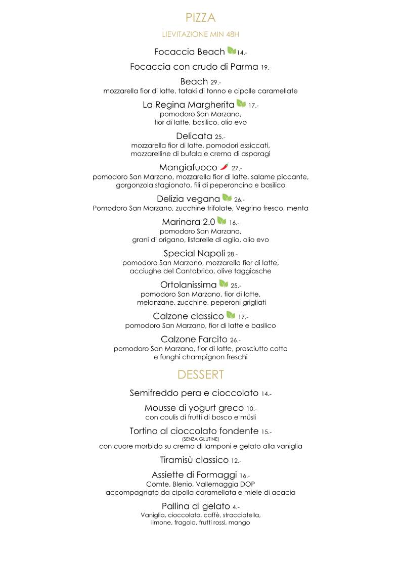 Menu di Delta Beach Lounge 