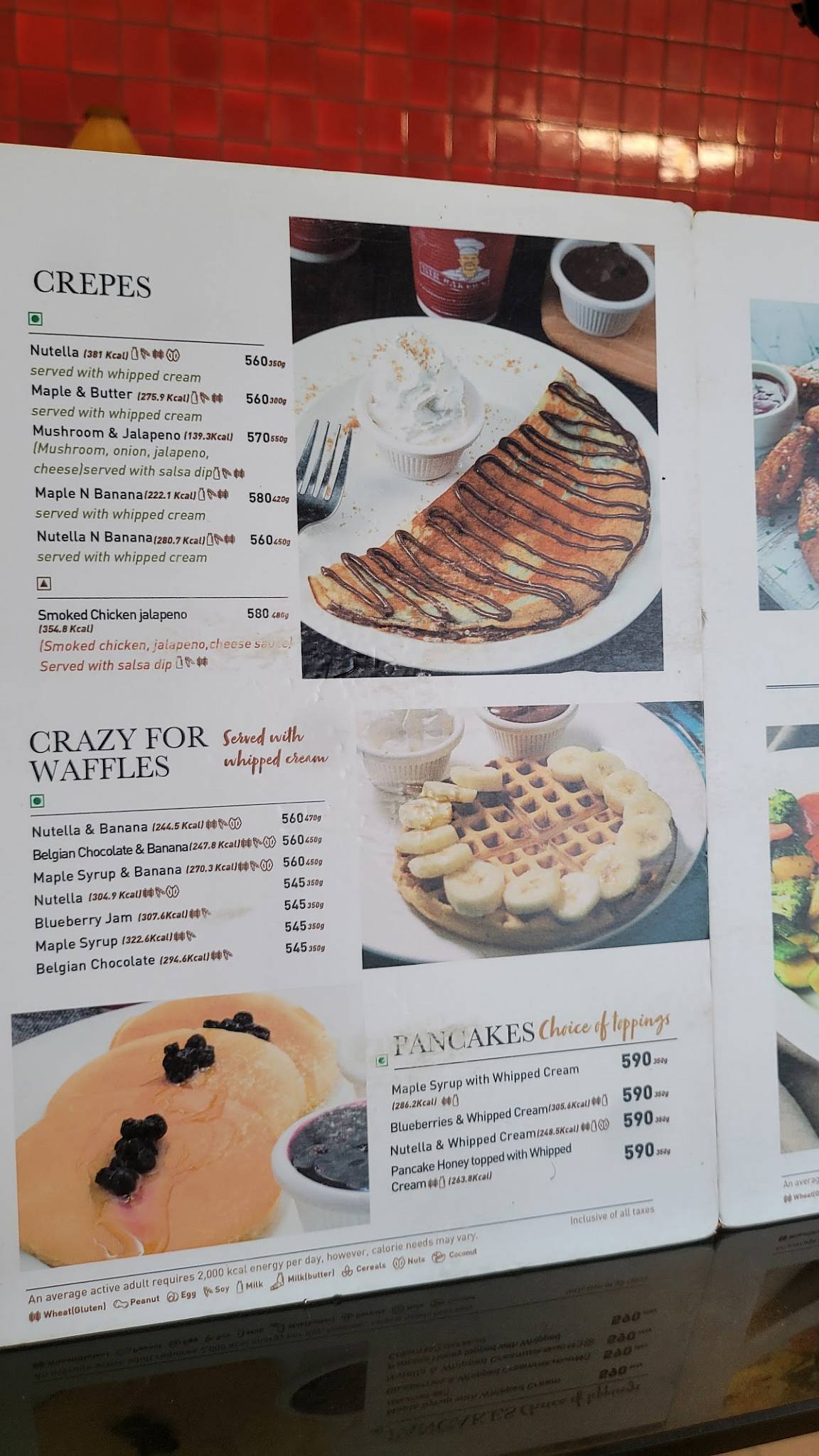 NIK BAKER'S menu