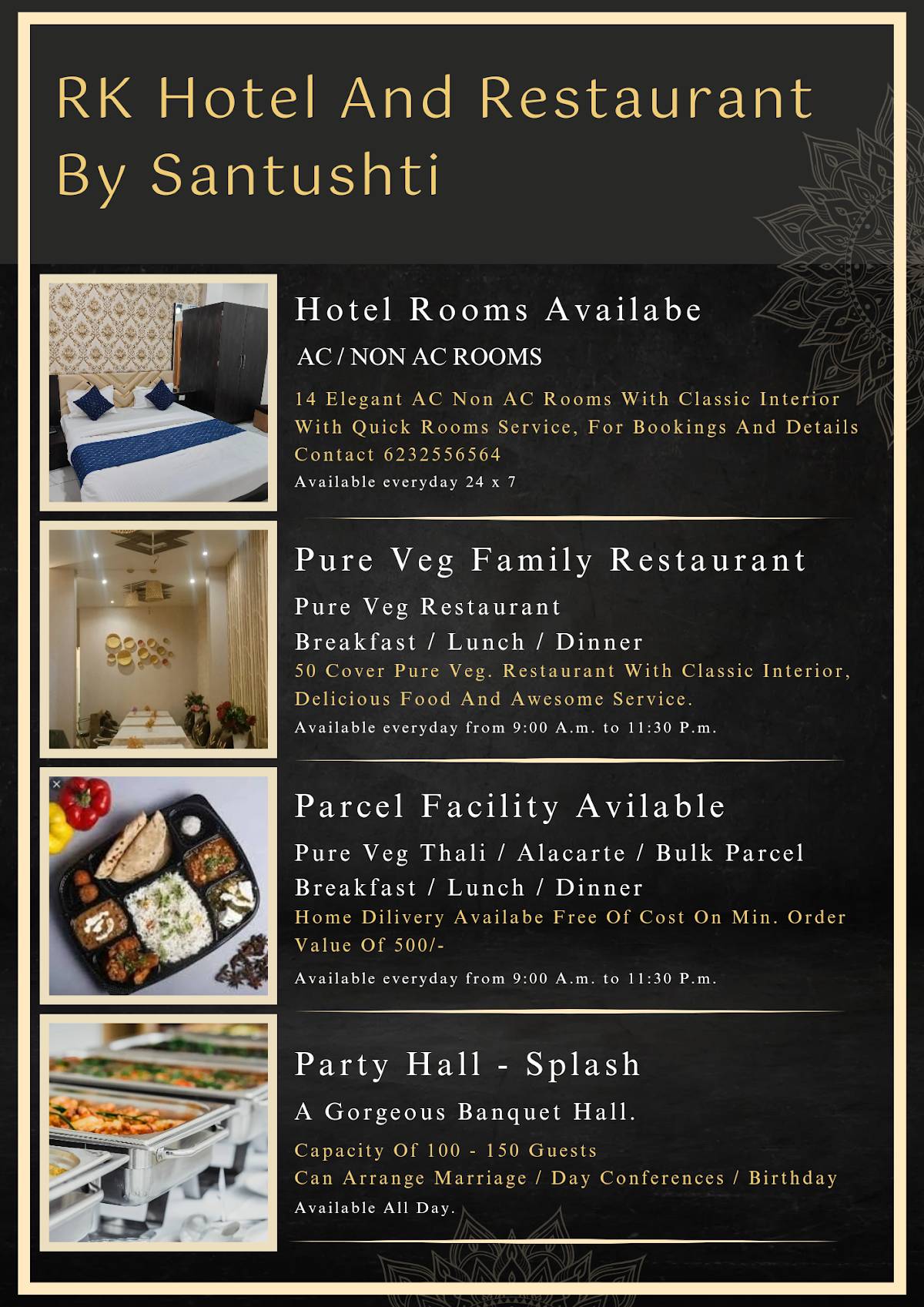 RK Hotel & Restaurant By Santushti menu