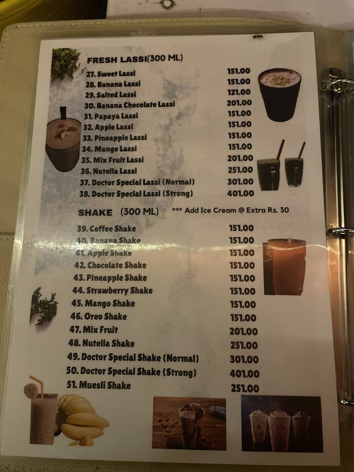 Doctor Alone Hostel & Cafe menu