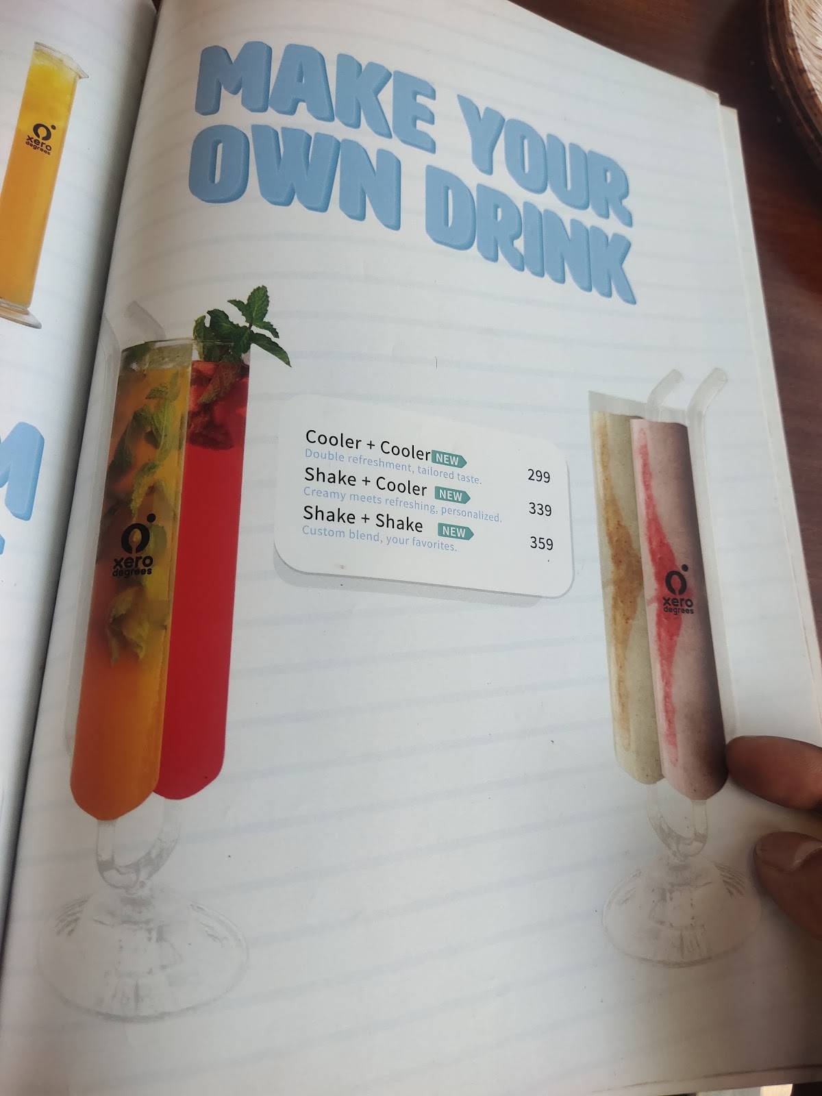 Xero Degrees menu