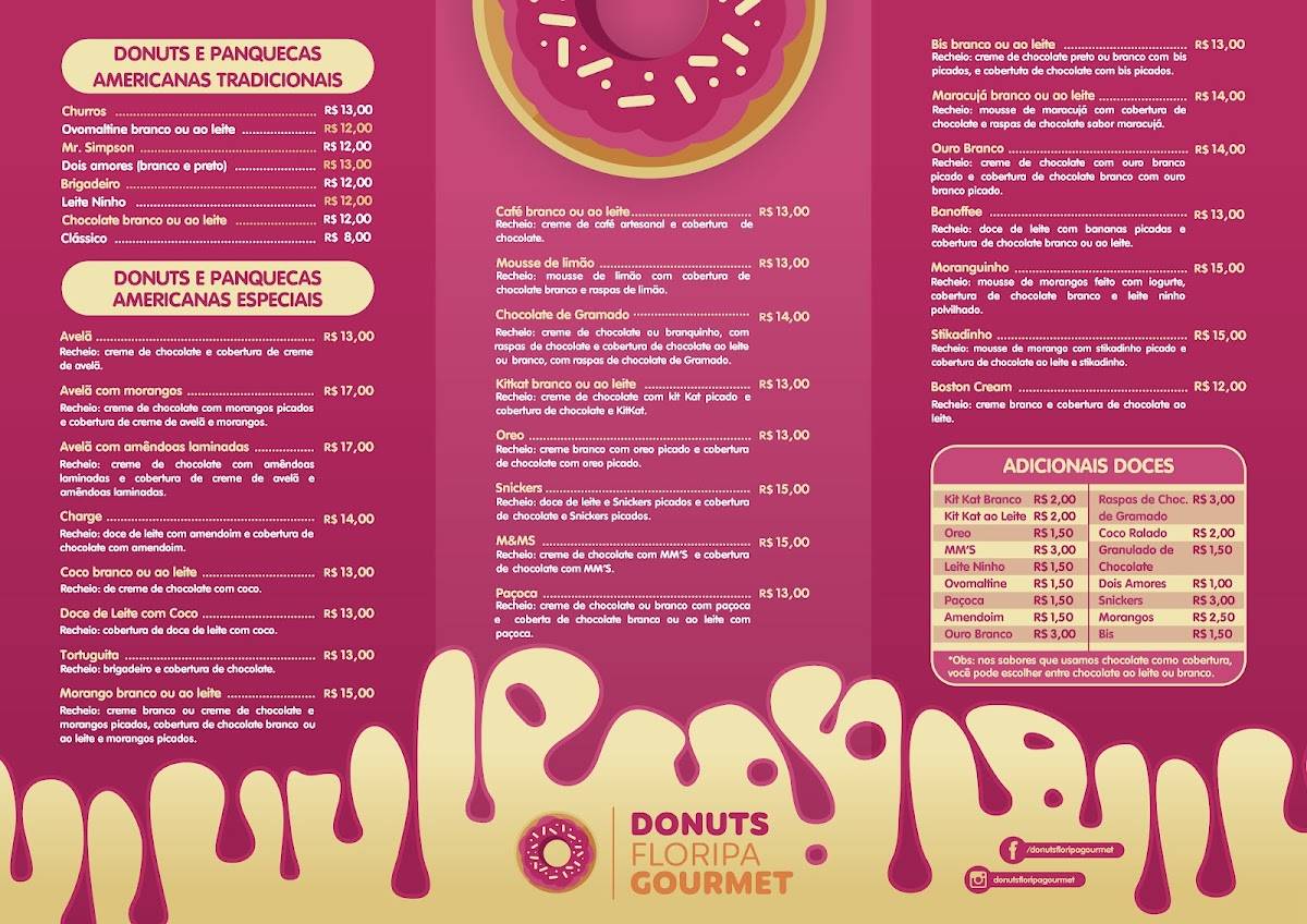 Donuts Floripa Gourmet cardápio