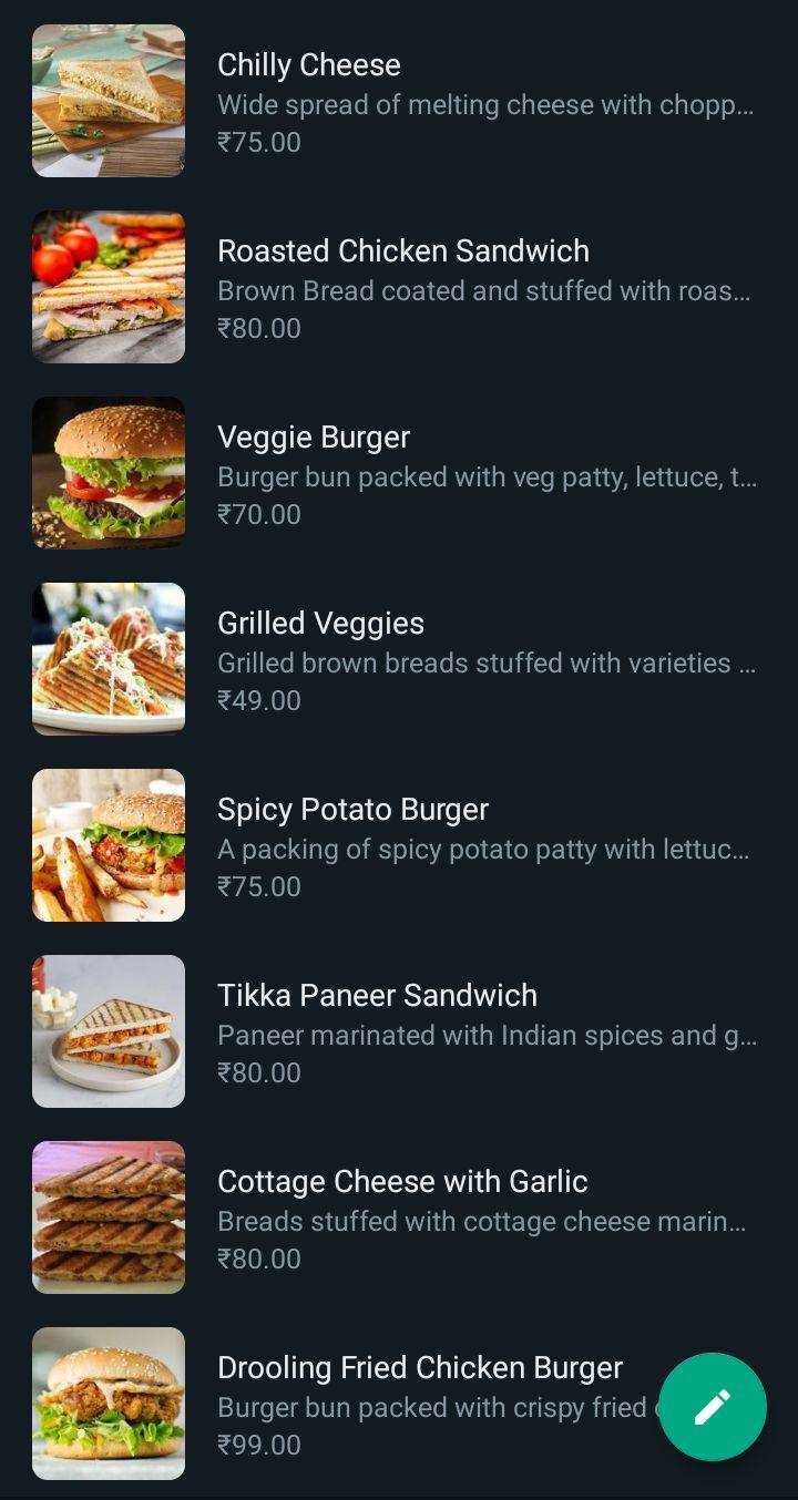 Drooling Jacks menu