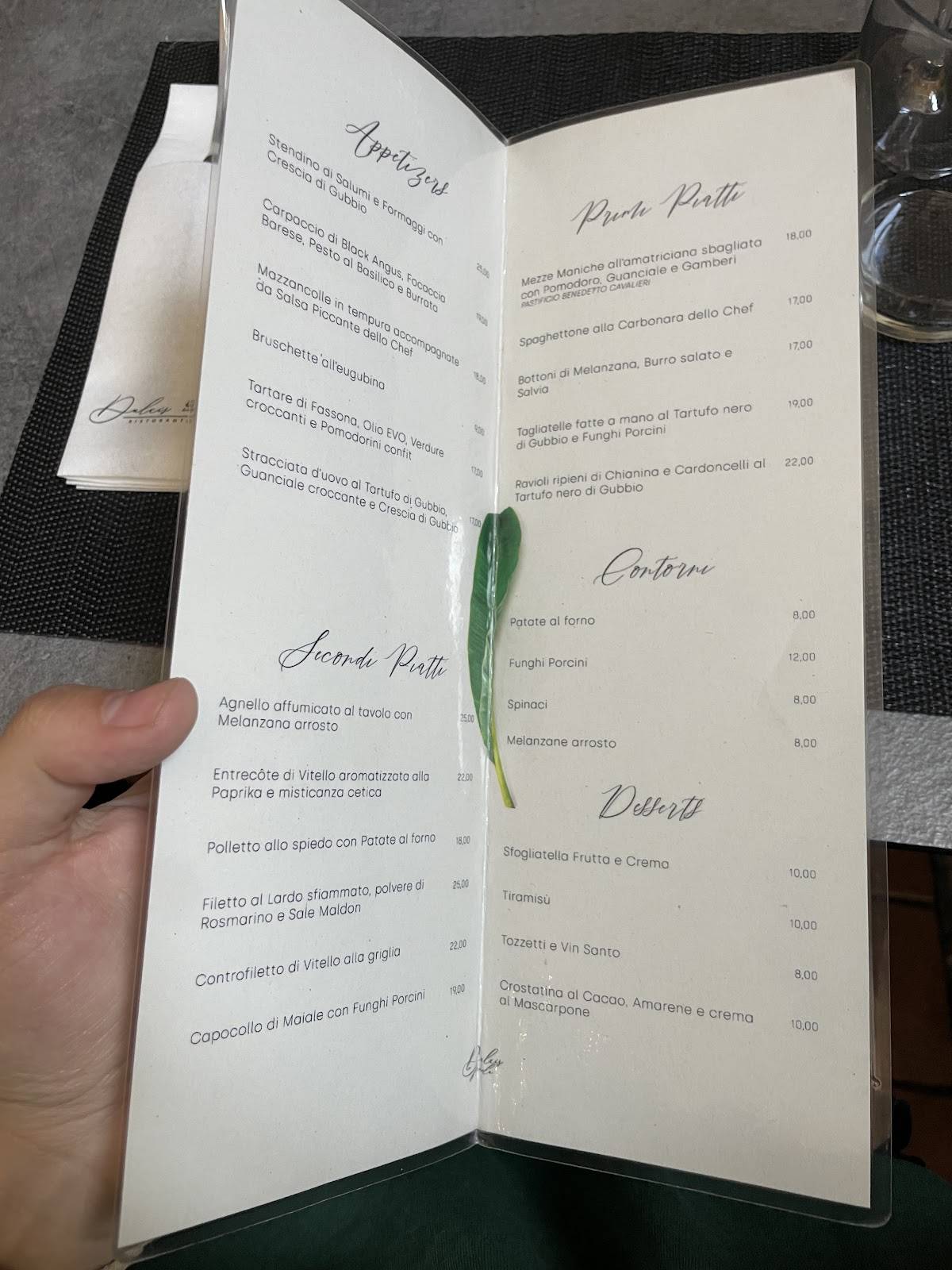 Menu di Dulcis in Fundo 