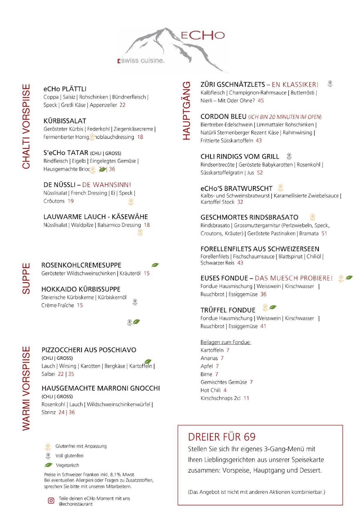 Menu di Echo 