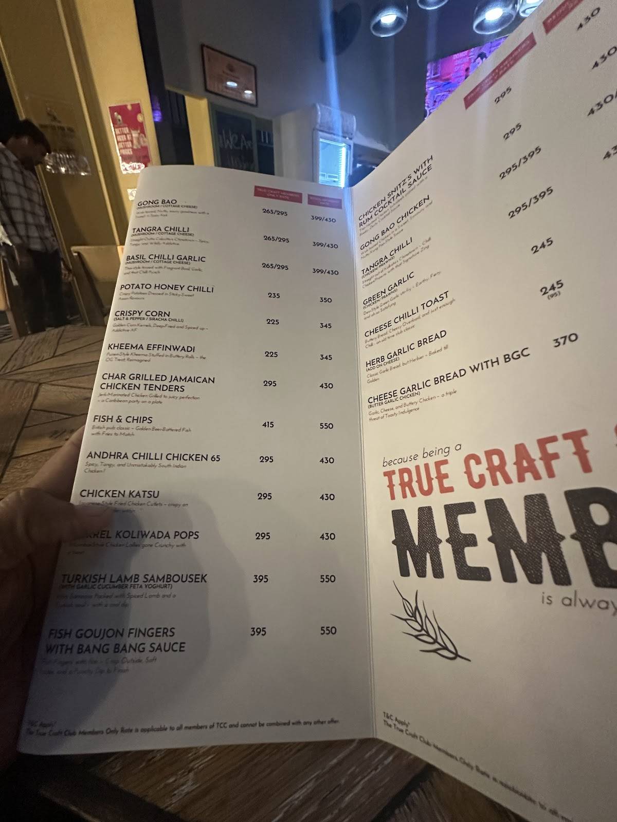 Effingut Bistro menu