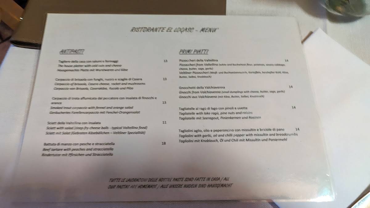 Menu di El Logasc 